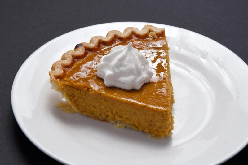 Pumpkin pie slice